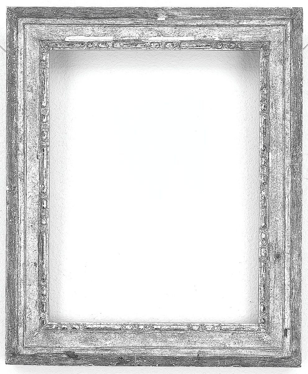 Cassetta frame, Pine back frame with lime upper moldings., German 