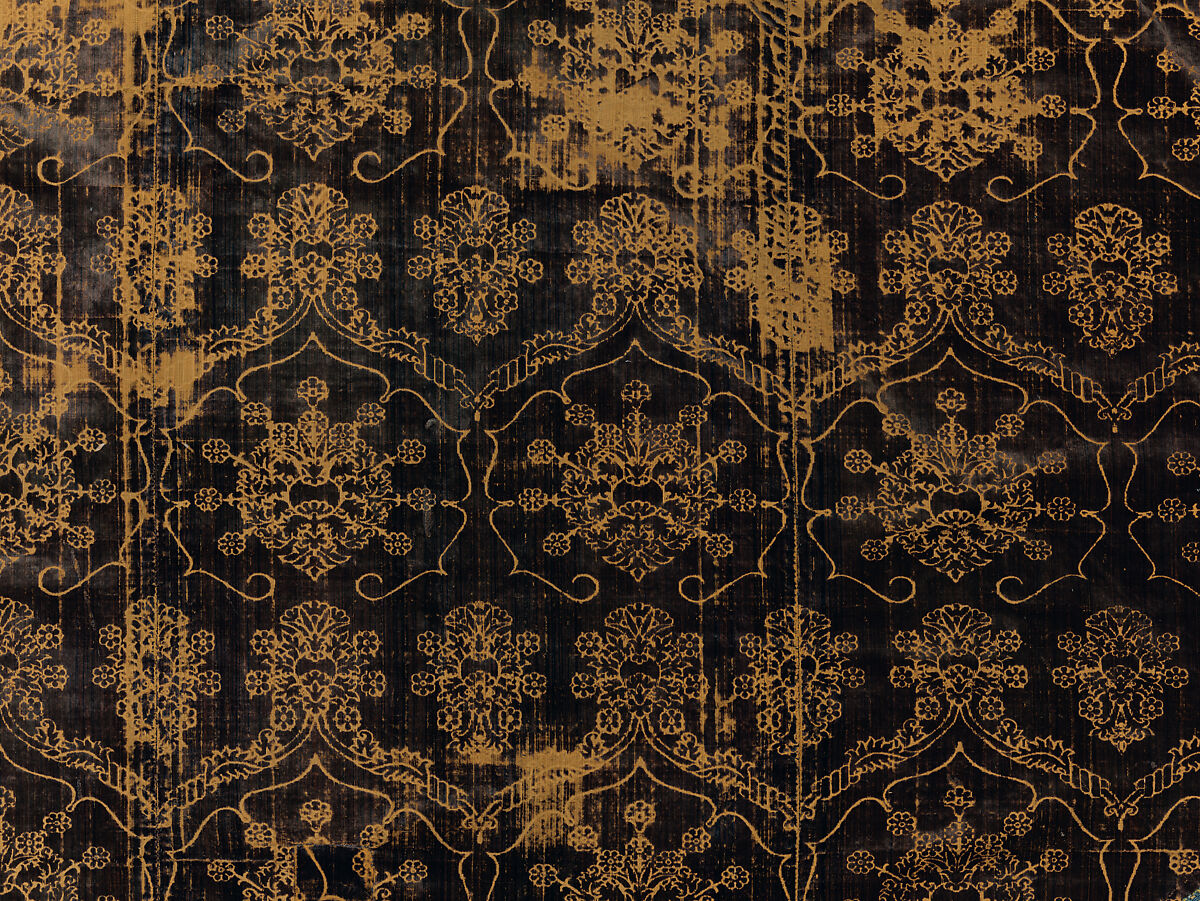 Cope with an Orphrey, Silk, wool, linen,, Italian and French