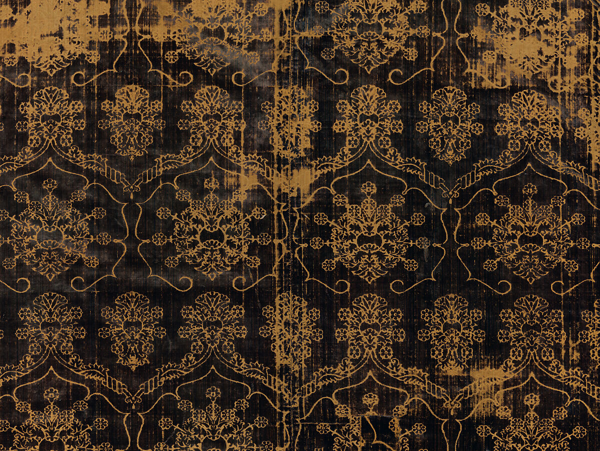 Cope with an Orphrey, Silk, wool, linen,, Italian and French