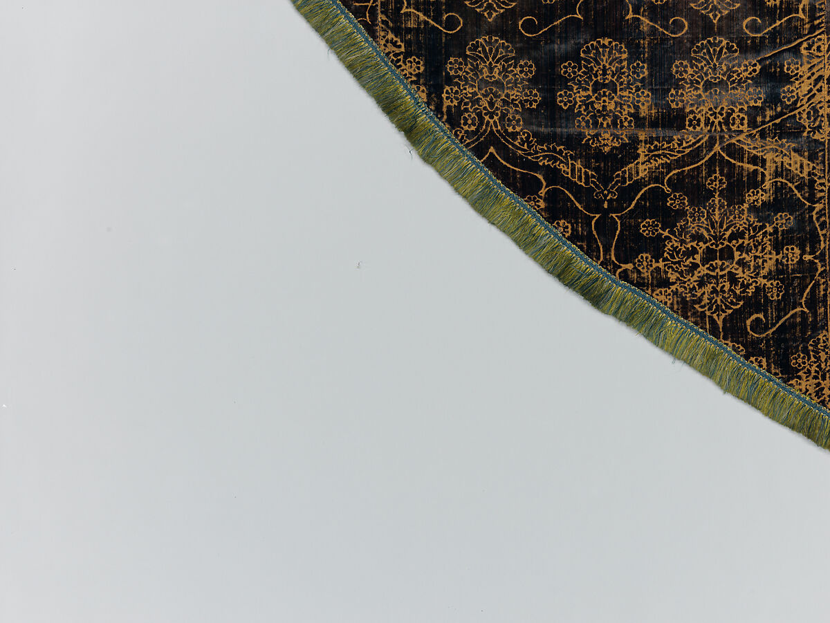 Cope with an Orphrey, Silk, wool, linen,, Italian and French