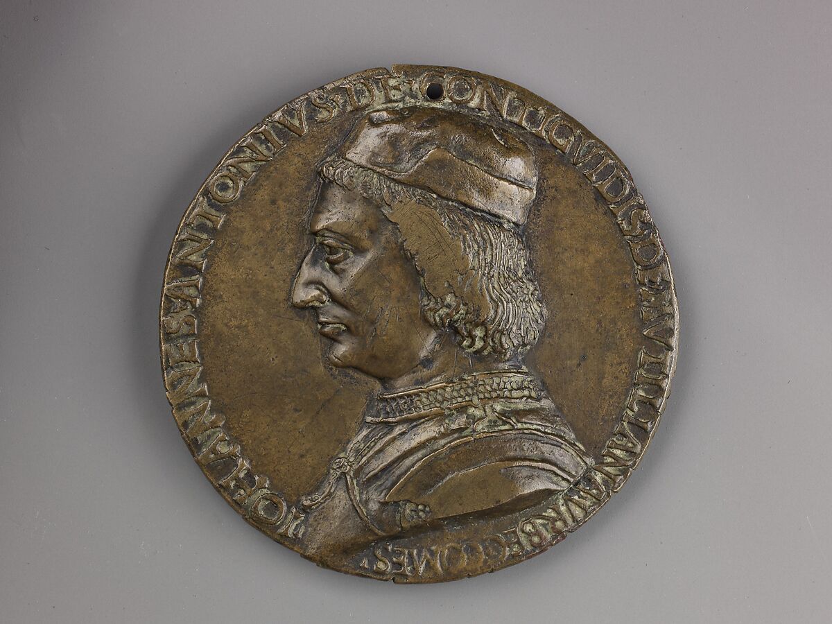 Medal:  Giovanni Antonio de' Conti, Style of Niccolò Fiorentino (Niccolò di Forzore Spinelli) (Italian, Florence 1430–1514 Florence), Bronze 