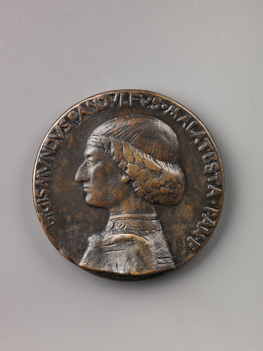 Medal:  Sigismondo Pandolfo Malatesta, Matteo de' Pasti (Italian, Verona ca. 1420–after 1467 Rimini), Copper alloy with dark brown patina.