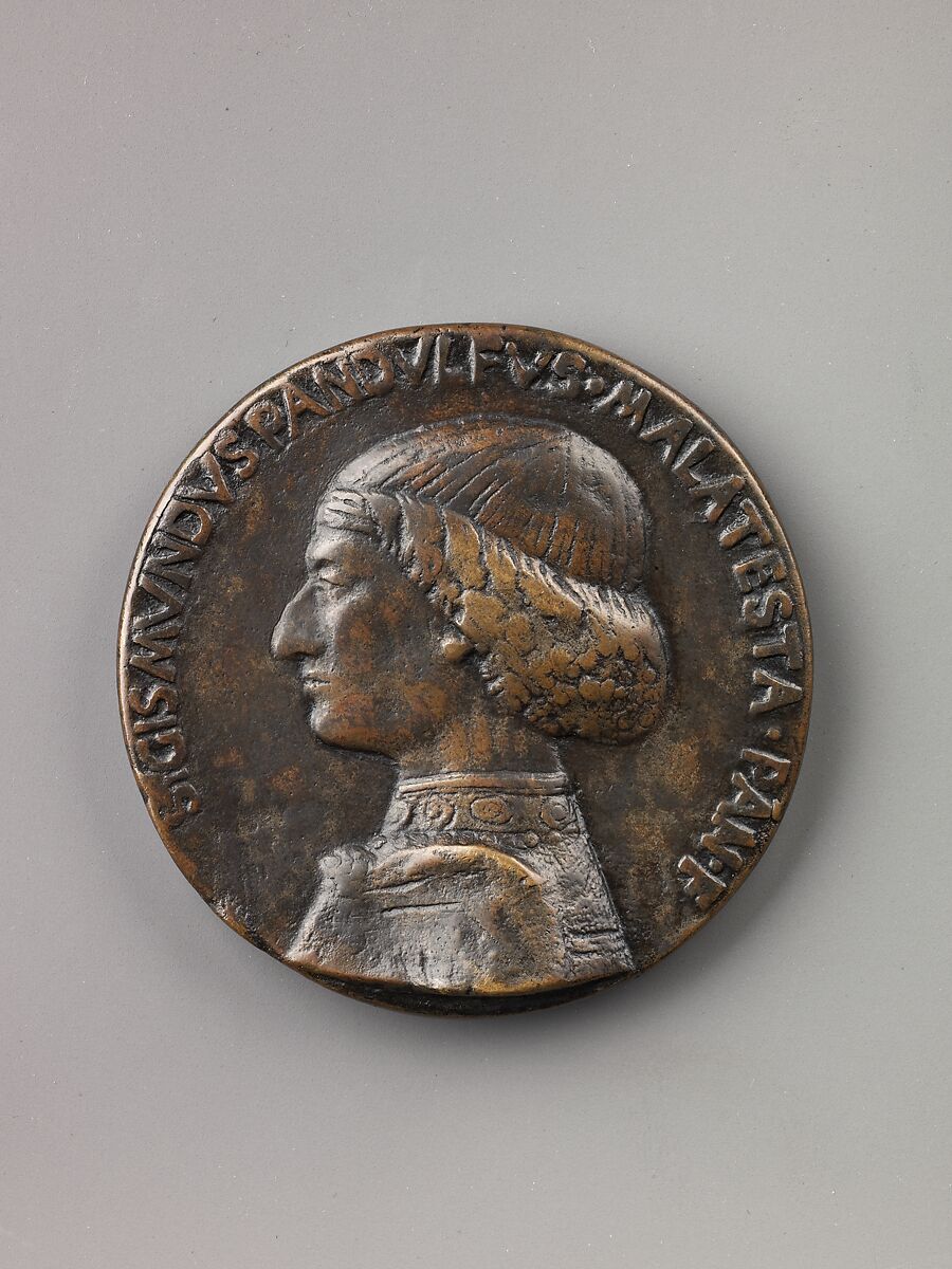Medal:  Sigismondo Pandolfo Malatesta, Matteo de' Pasti (Italian, Verona ca. 1420–after 1467 Rimini), Copper alloy with dark brown patina.