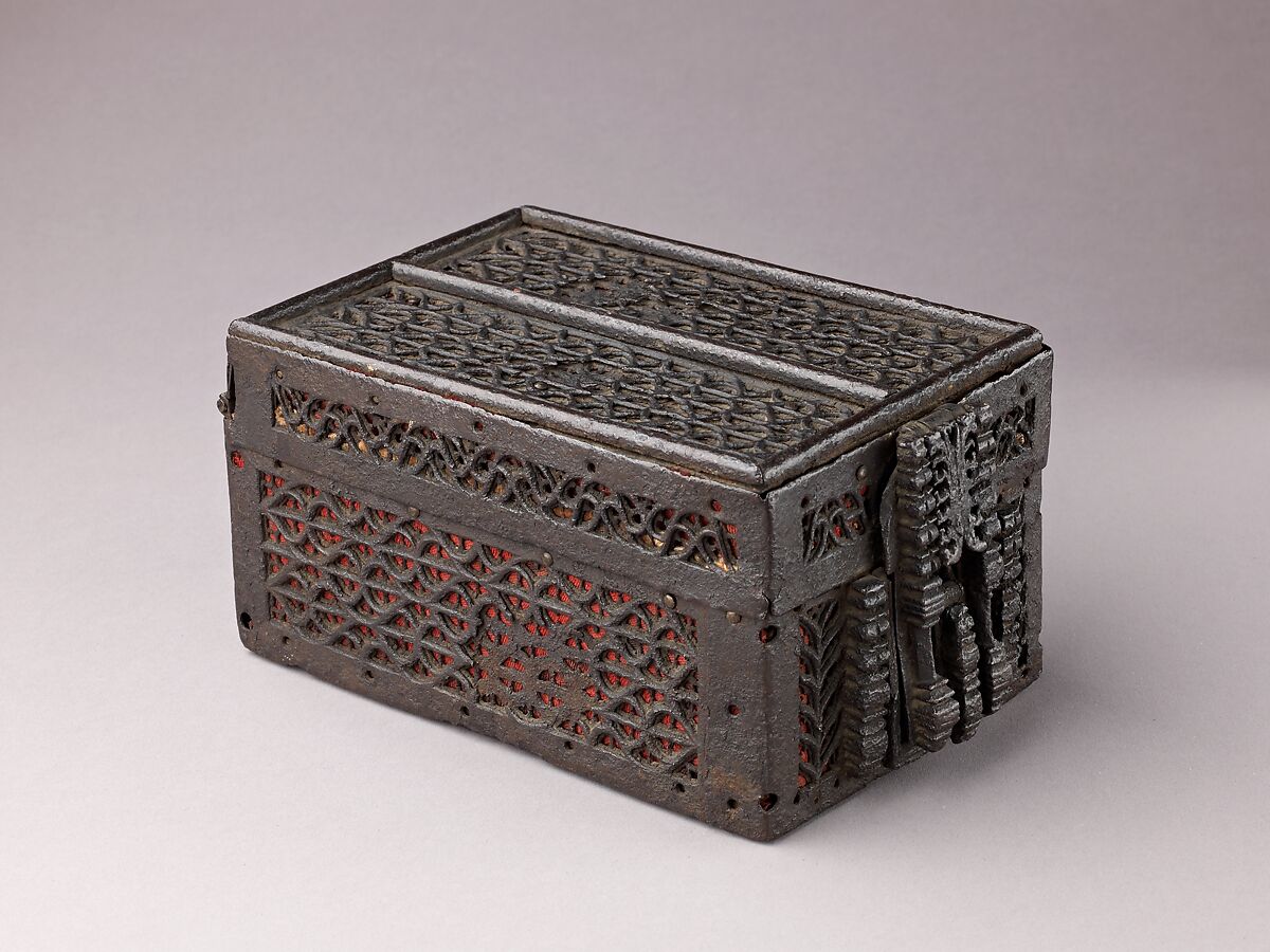 Coffret a mailles, Wood, wrought iron, French