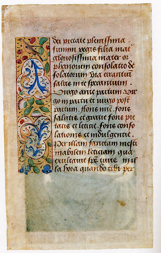 Virgin and Child, Master of Guillaume Lambert (French, Lyons, active 1480s), Tempera and gold leaf on parchment, French, Lyons