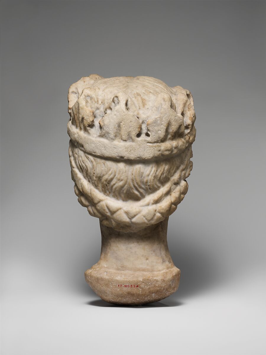Vultus trifrons or an Allegory of Prudence, Pacio Bertini da Firenze (Florentine, active 1325–ca. 1351), Carrara marble