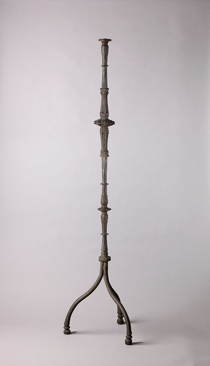 Candlestick, Wrought iron, French (?)