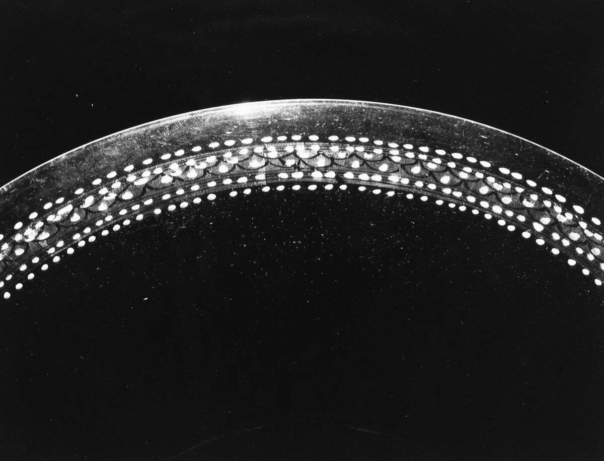 Tazza, Colorless (slightly gray) nonlead glass.  Blown, enameled, gilt., Italian (Venice)