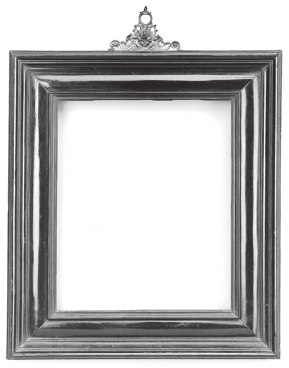 Cassetta frame, Poplar half-lapped back frame with applied ebony and ebonized pearwood upper moldings., Italian, Veneto 