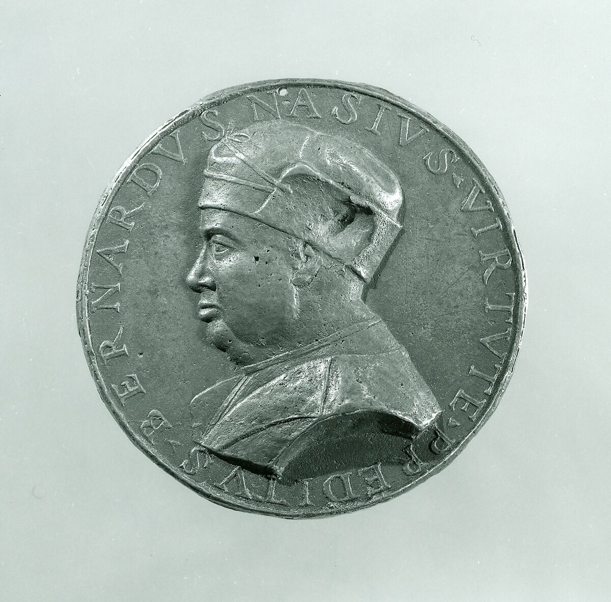 Medal:  Bust of Bernardo Nasi, Bronze (Copper alloy with brown to
green patina)., Northern Italian, Bologna or Veneto? 