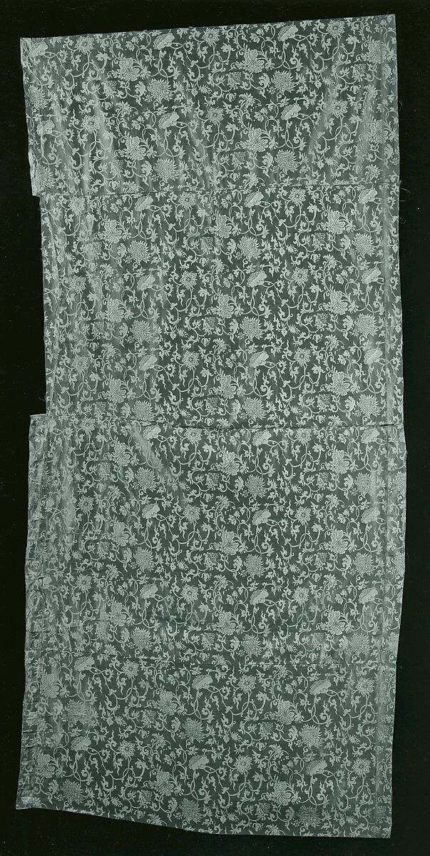 Fabric, Chinese  , Qing Dynasty, Silk, Chinese