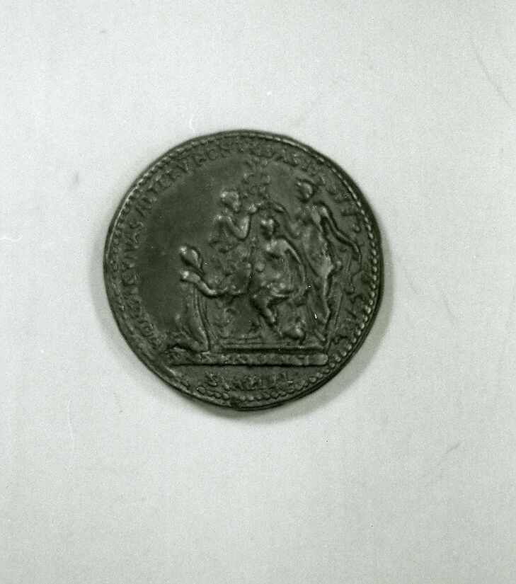 Medal:  Tiberio Deciano, Giovanni del Cavino (Italian, Padua 1500–1570 Padua), Bronze (copper alloy with warm brown
patina).