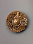 Shield and Boats, Emilio Monti (Milan, (1901–1981)) and, Struck medal of copper alloy with reddish brown patina., Italian