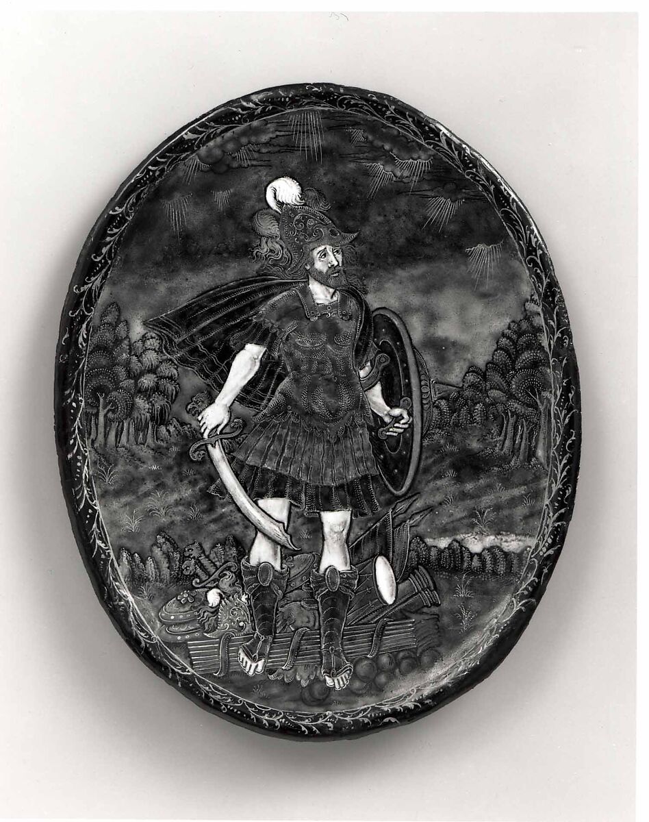 Mars, probably Jean Limosin (French, Limoges ca. 1580– 1646), Painted enamel on copper, partly gilt.