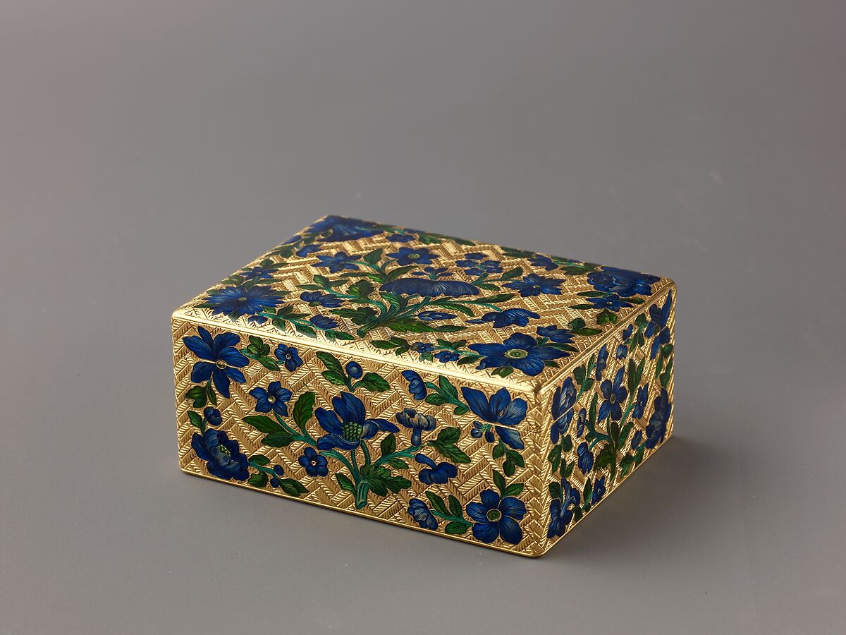 Snuffbox, Gold and enamel, probably French