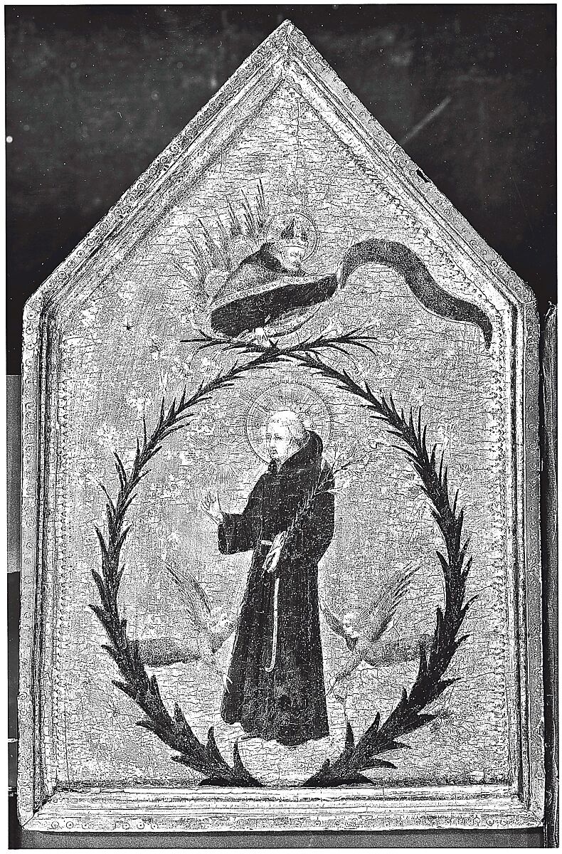 Engaged molding, Poplar. Gilt; deep red-brown bole., Sienese