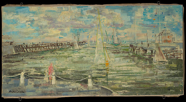 Ships, Emil Grau-Sala (Spanish (?), 1911–1975), Oil on canvas 