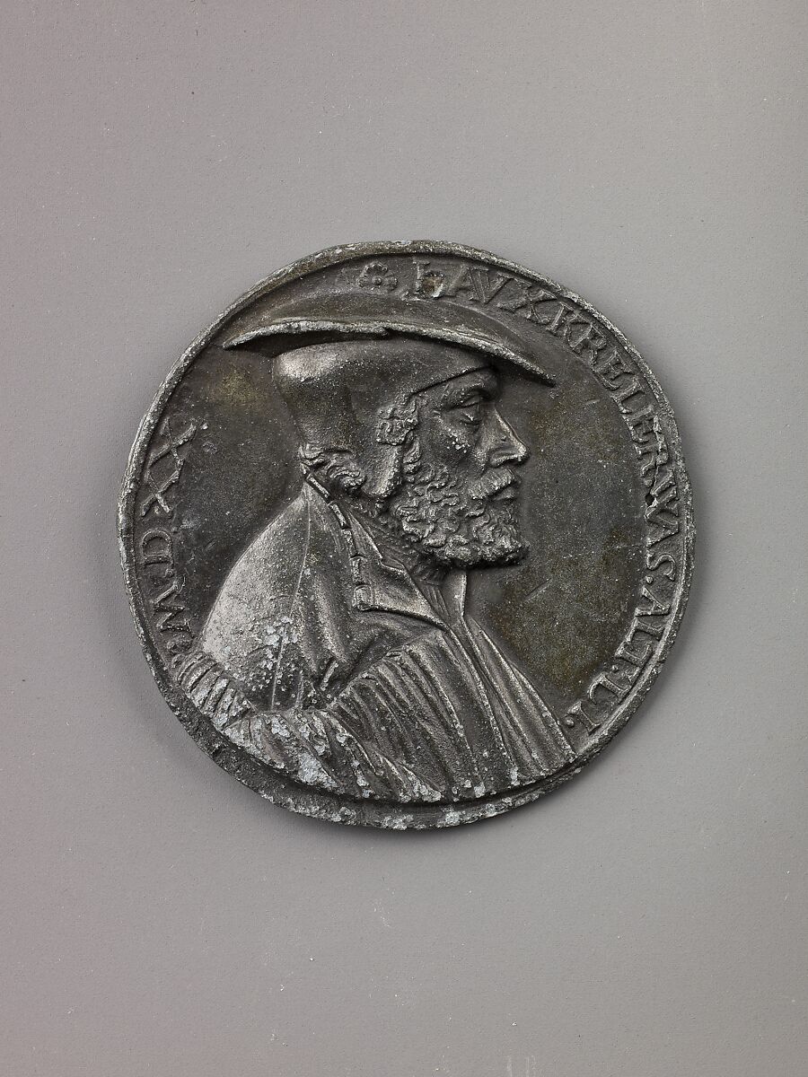 Portrait medal of Laux Kreler, Unknown South German medalist, Lead 