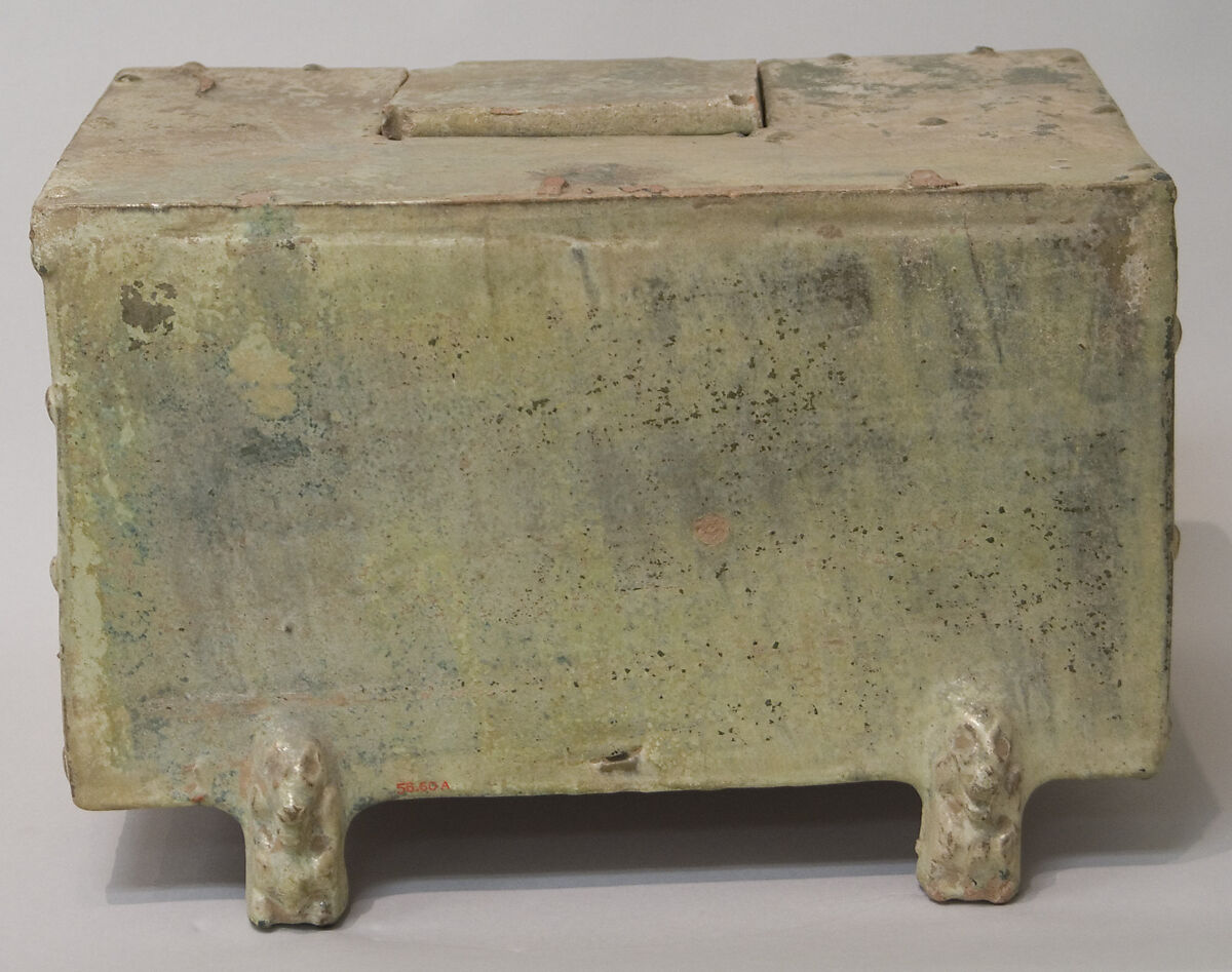 Model of a storage box, Earthenware with lead glaze, China