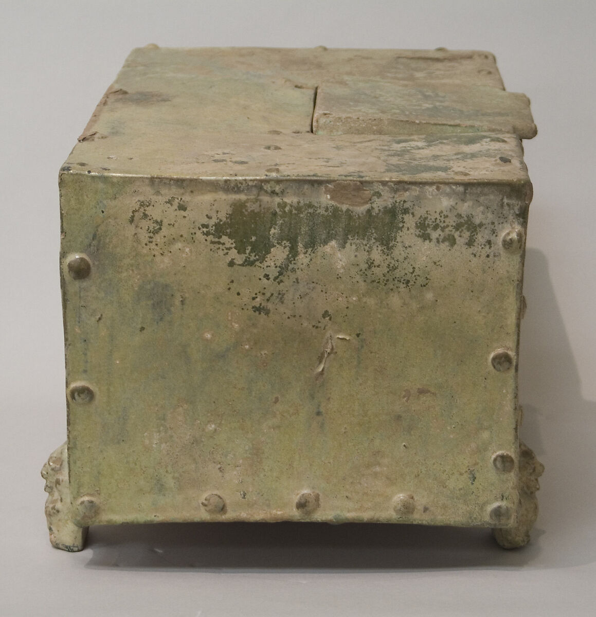 Model of a storage box, Earthenware with lead glaze, China