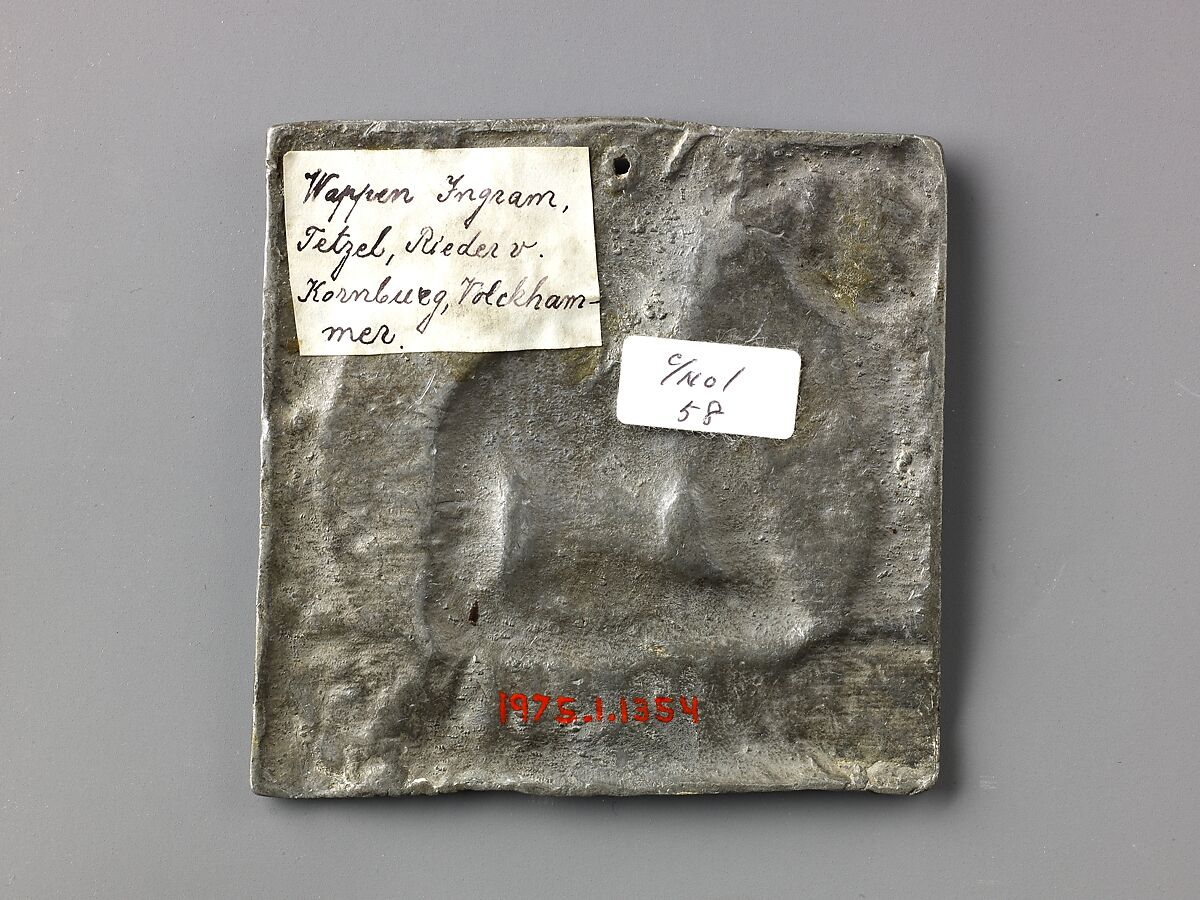 Katharina Volckamer, Lead; pierced at the top., German, Nuremberg