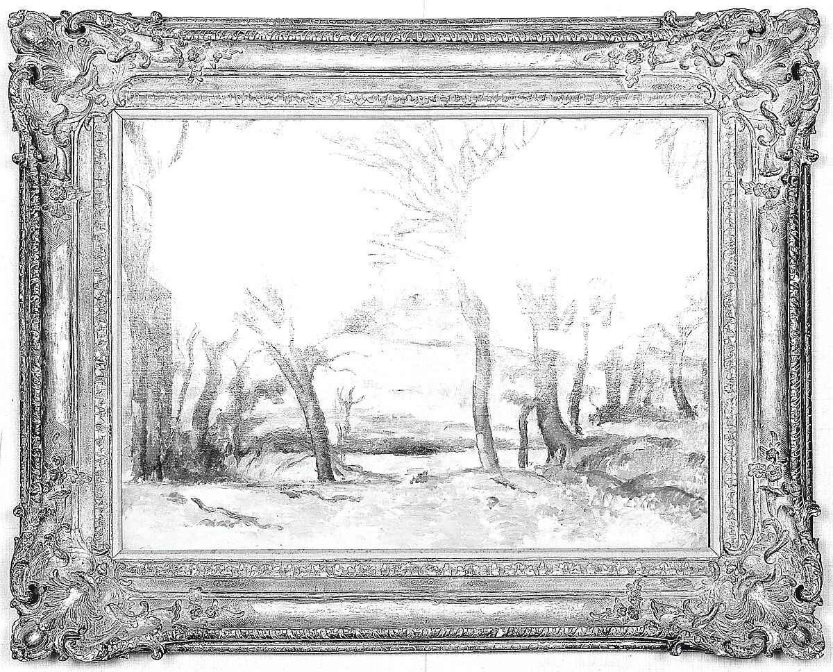 Ogee frame, Oak lower moldings; lime upper moldings. Carved, gilt; red-brown bole., French