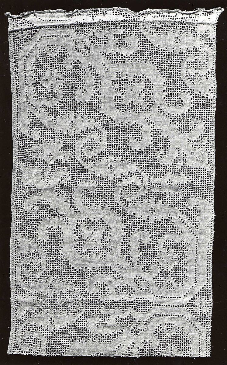 Border Fragment, Linen, Italian 