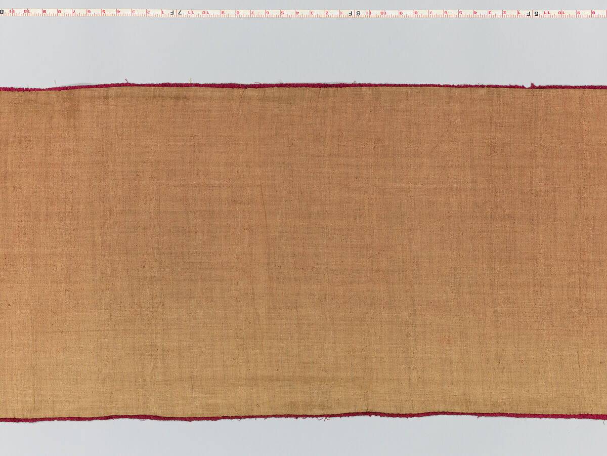 Hanging, silk; metal; linen, Italian, possibly Florence