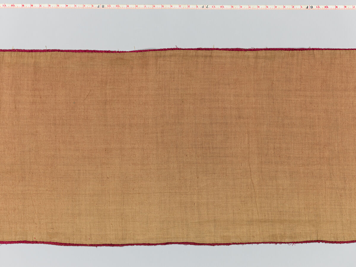 Hanging, silk; metal; linen, Italian, possibly Florence