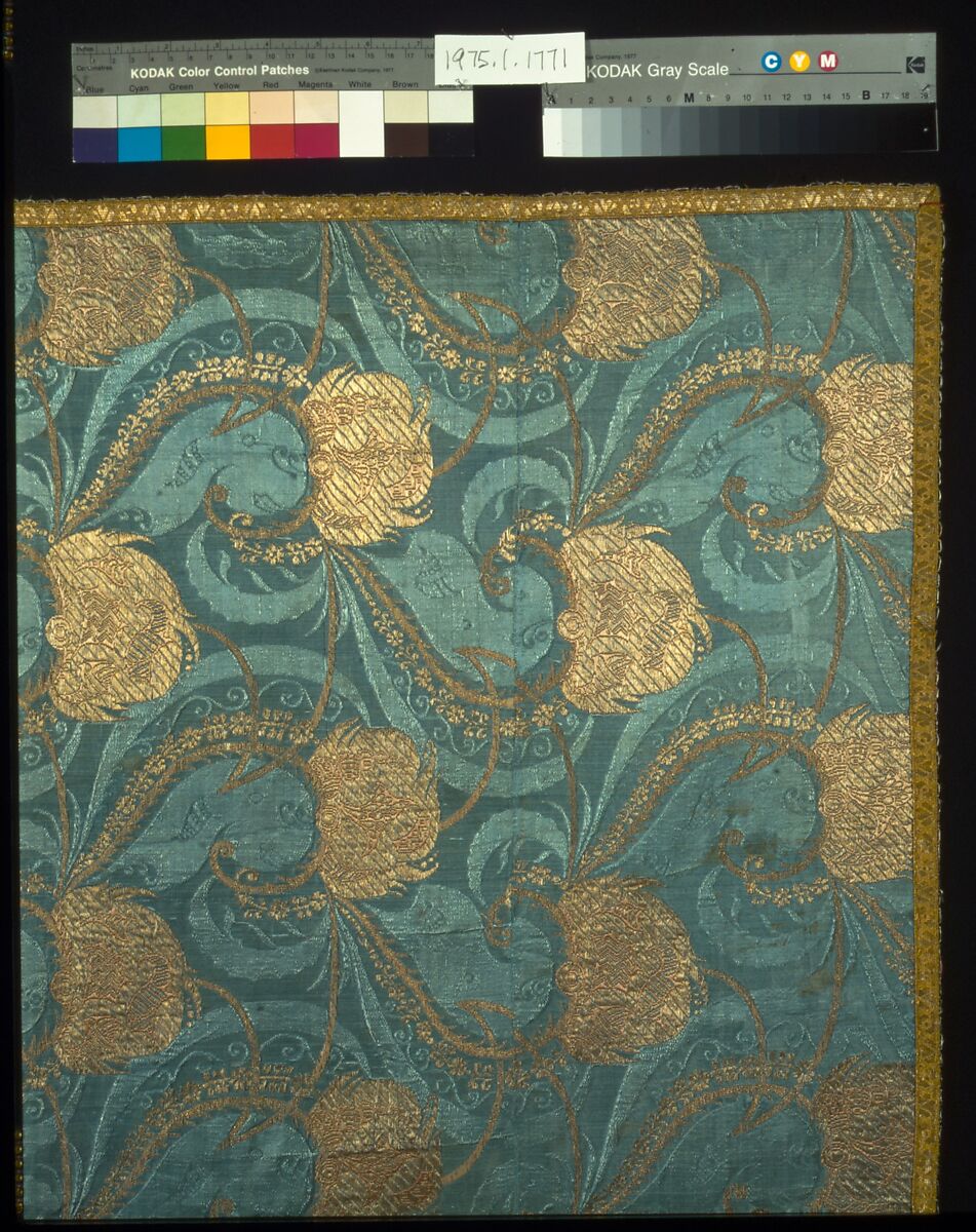 Panel, Silk; metal, Italian 