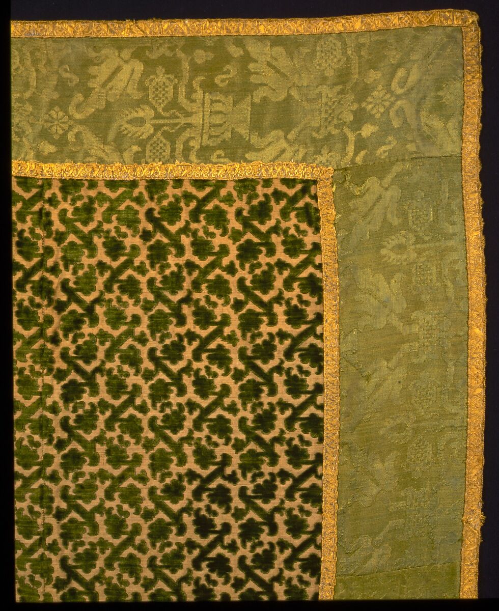 Cover, Silk; metal, Italian