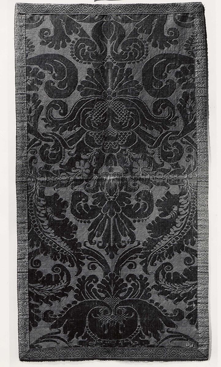 Cover, Silk; linen; cotton; rayon; metal, Italian 