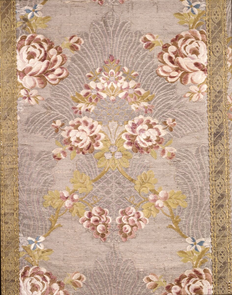 Chasuble, Silk; metal; linen; cotton, Italian or French