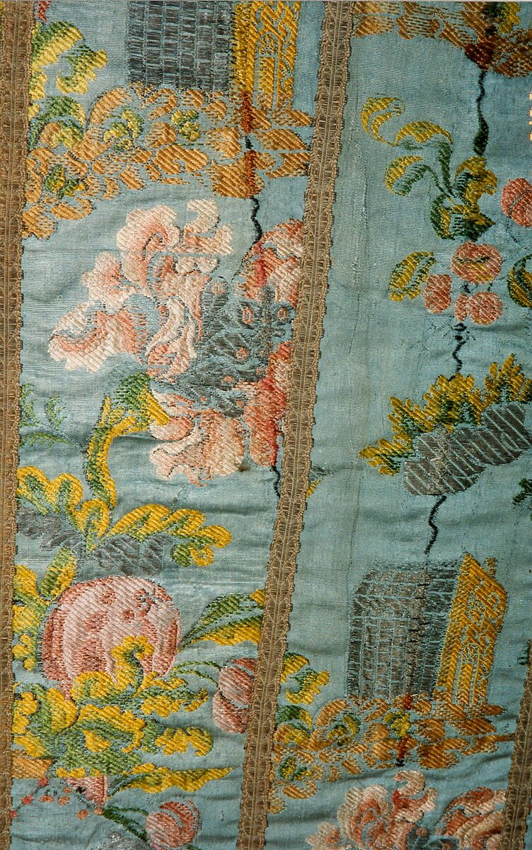 Cover, Silk; metal, Italian