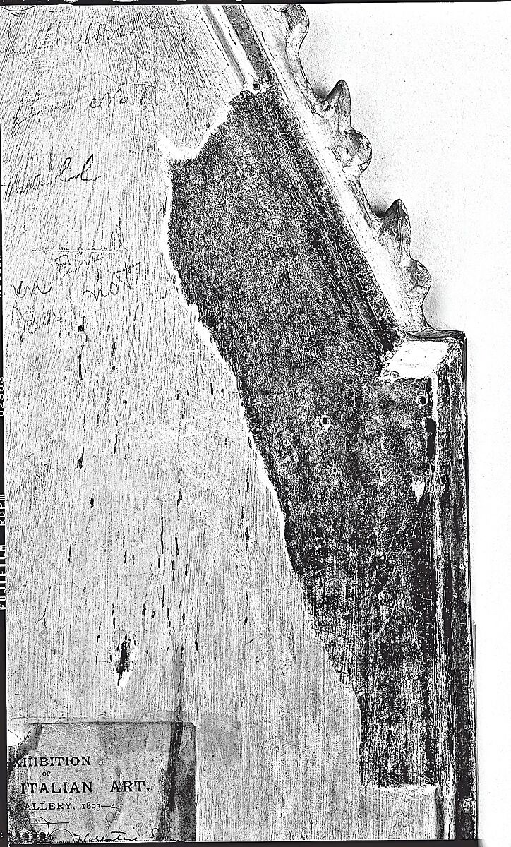 Tabernacle frame, Pine. Gold-orange bole., Italian, Siena