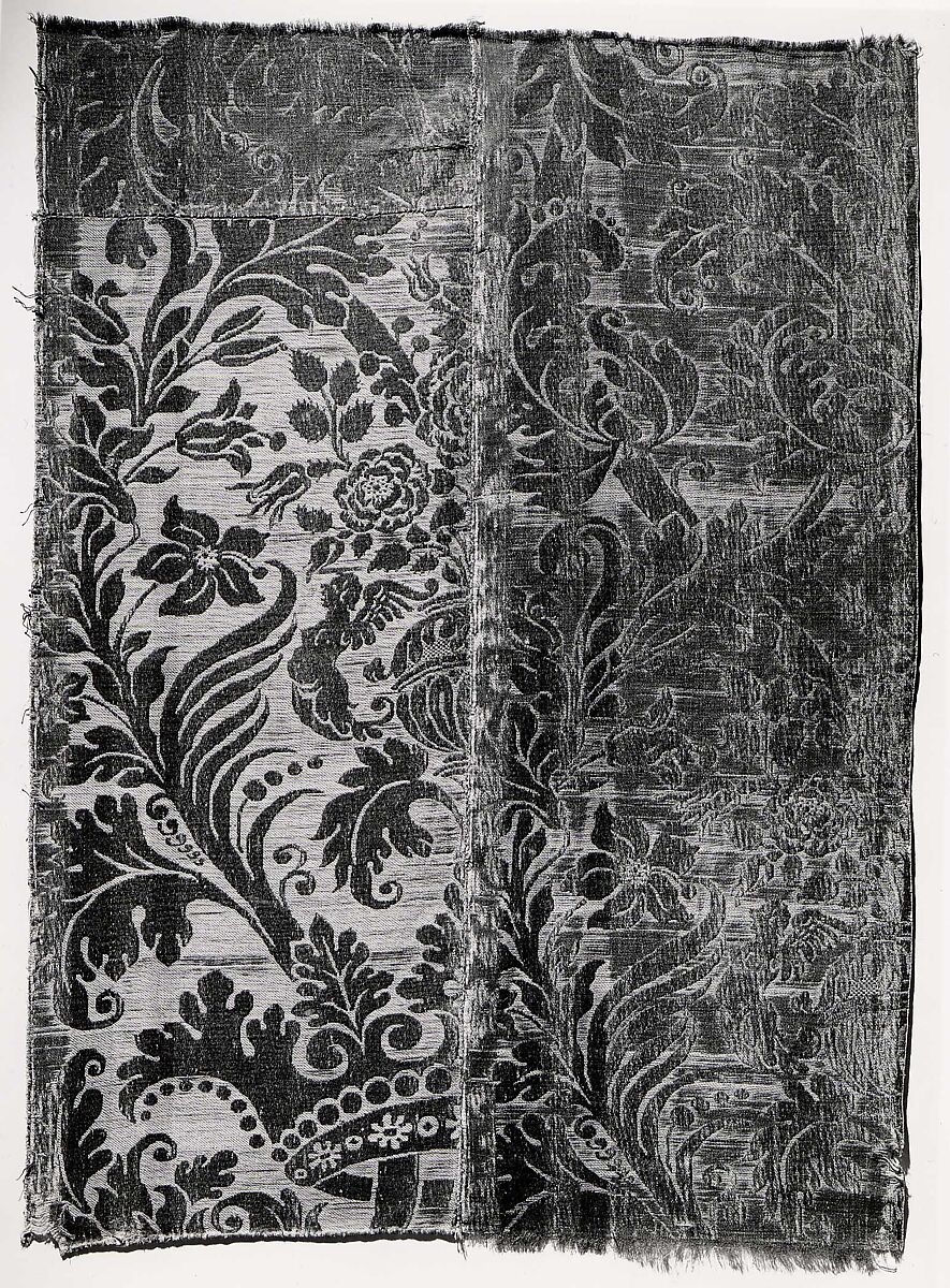 Panel, Silk; linen, Italian 