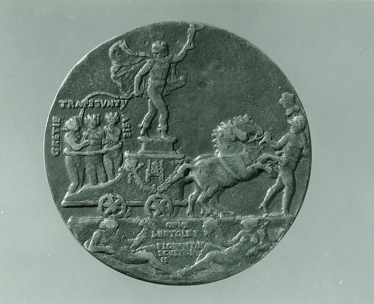 Portrait medal of Sultan Mehmed II (obverse); a Triumphal Chariot (reverse), Bertoldo di Giovanni (Italian, born Florence (?) ca. 1430–40, died 1491 Poggio a Caiano), Bronze