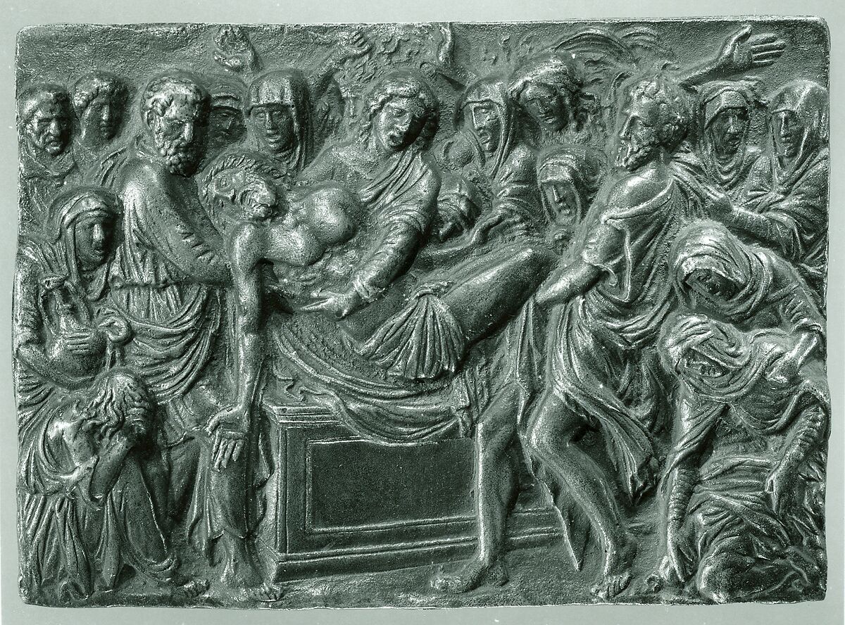 Entombment, Andrea Briosco, called Riccio (Italian, Trent 1470–1532 Padua), Copper alloy with a warm, reddish brown patina. 