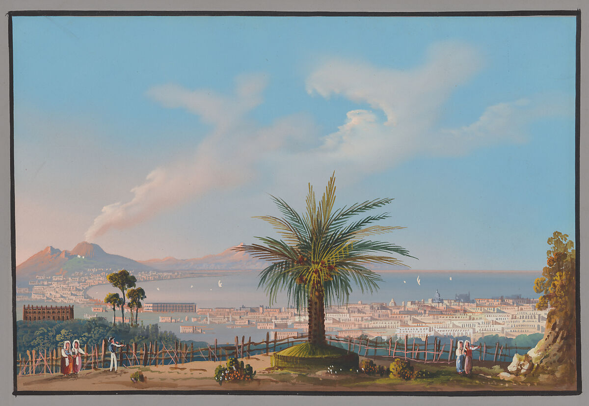 View of Naples from San Martino, Italian (?), early 19th century (possibly attributed to "Gargiulo"), Gouache