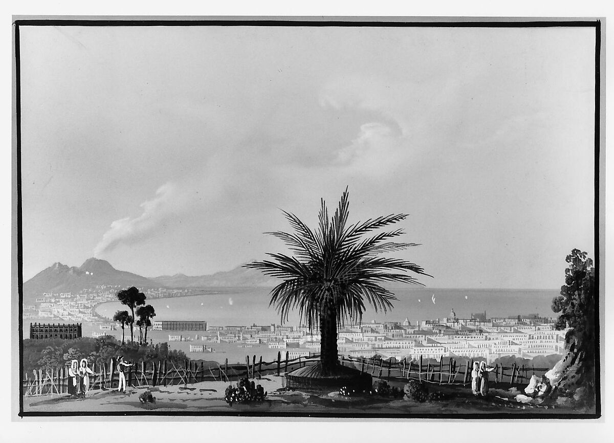 View of Naples from San Martino, Italian (?), early 19th century (possibly attributed to "Gargiulo"), Gouache