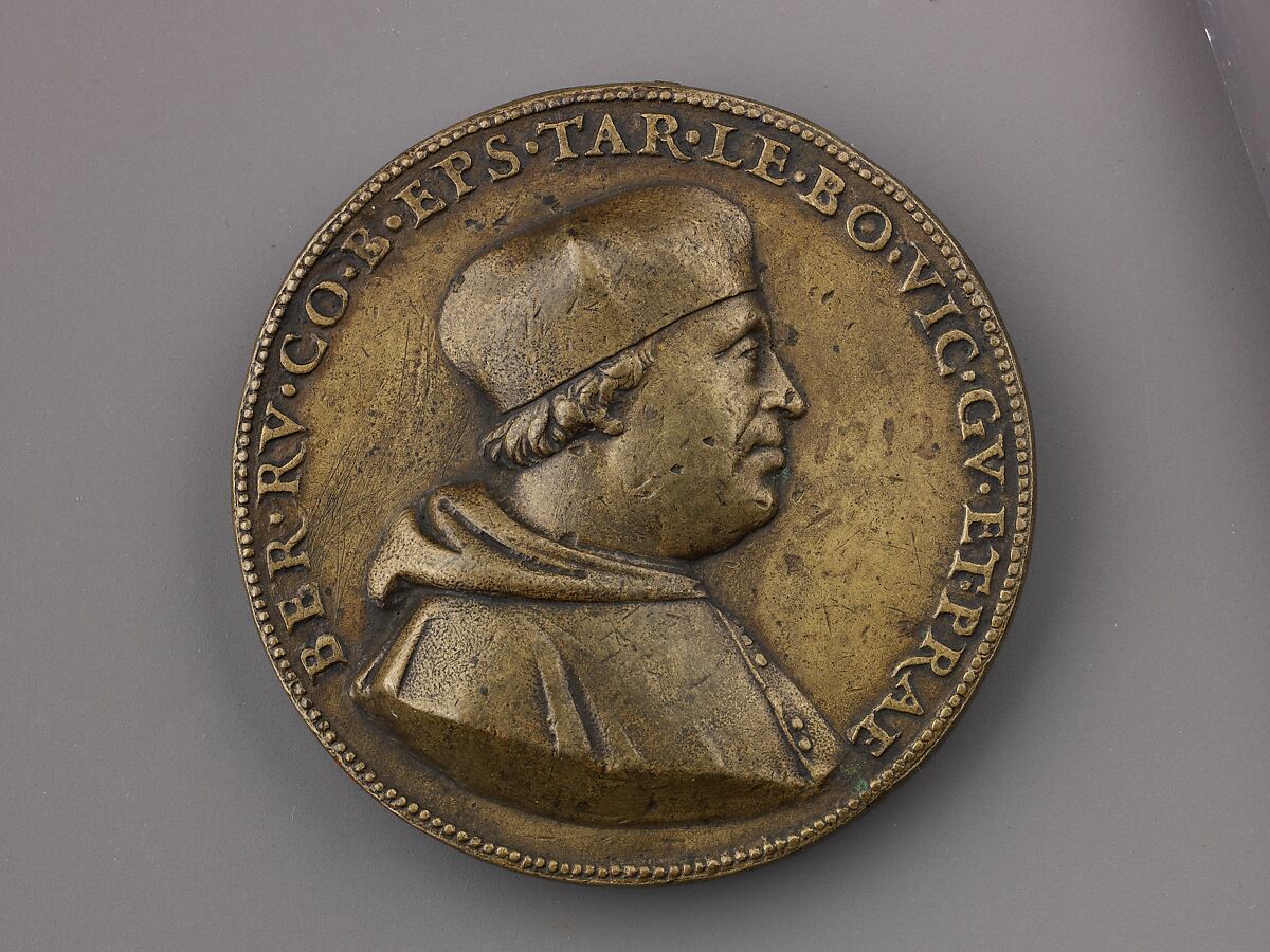 Portrait Medal of Bernardo de Rossi, Follower of Francesco Francia (Italian, Bologna ca. 1447–1517 Bologna), Bronze (Copper alloy with an olive
green to brown patina.)