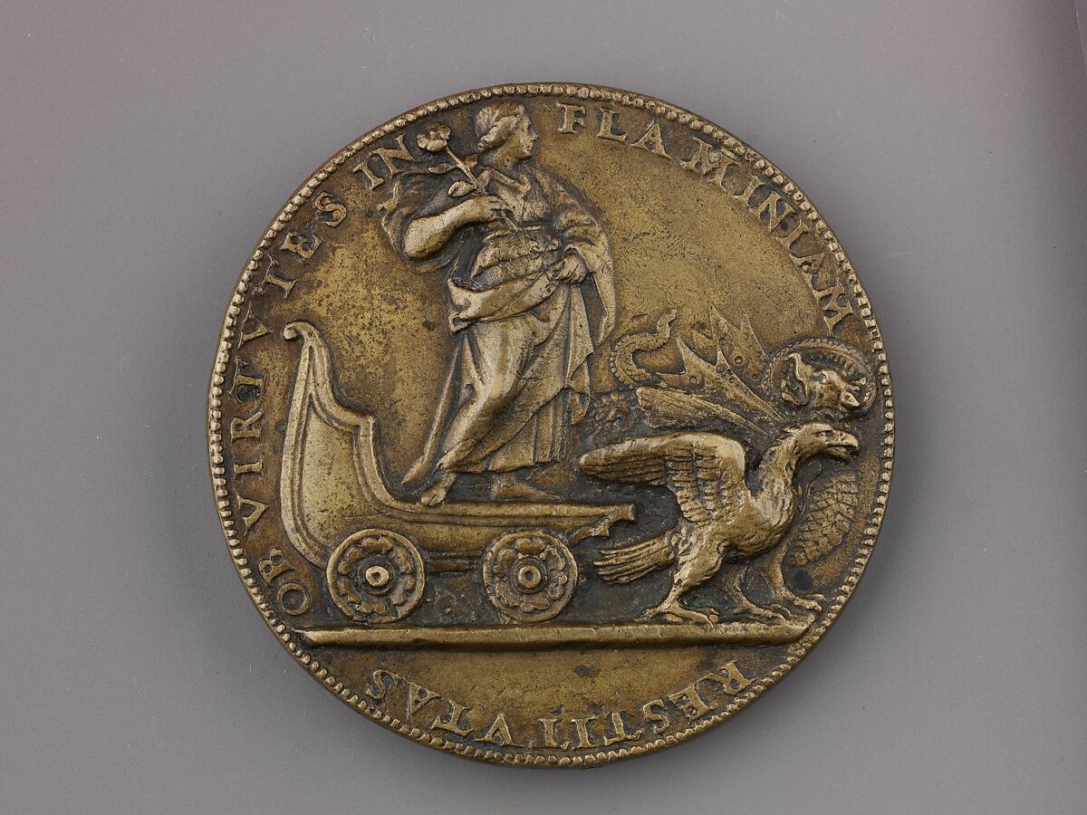 Portrait Medal of Bernardo de Rossi, Follower of Francesco Francia (Italian, Bologna ca. 1447–1517 Bologna), Bronze (Copper alloy with an olive
green to brown patina.)