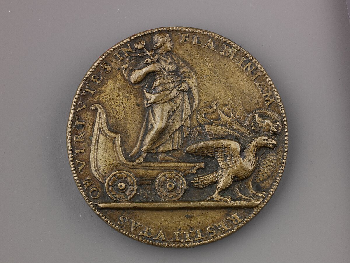 Portrait Medal of Bernardo de Rossi, Follower of Francesco Francia (Italian, Bologna ca. 1447–1517 Bologna), Bronze (Copper alloy with an olive
green to brown patina.)