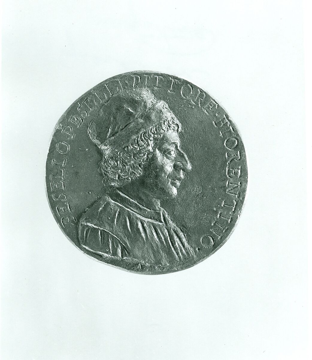 Medal: Bust of Pesello Peselli, Bronze (Copper alloy with dark brown
patina)., Italian, Florence 