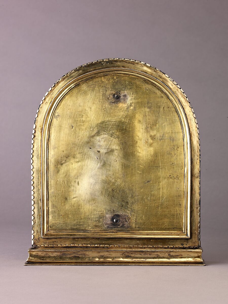 Nativity, Painted enamel, partly gilt, on copper; silver-gilt frame set with pearls, gemstones, and ronde-bosse enamels., probably French