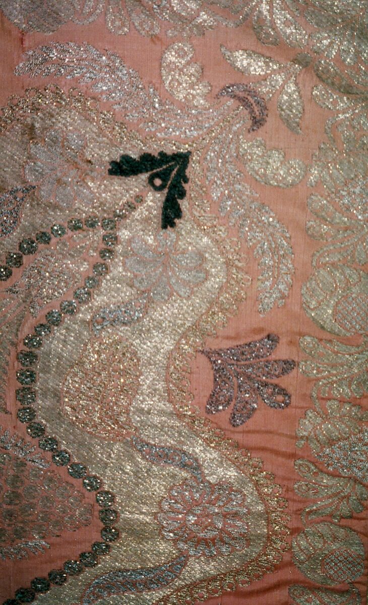 Cover, Silk; metal on silk core; chenille, Russian (?)