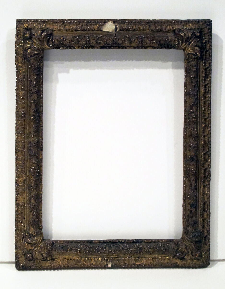 Single swept frame, Carved and gilded wood, French 