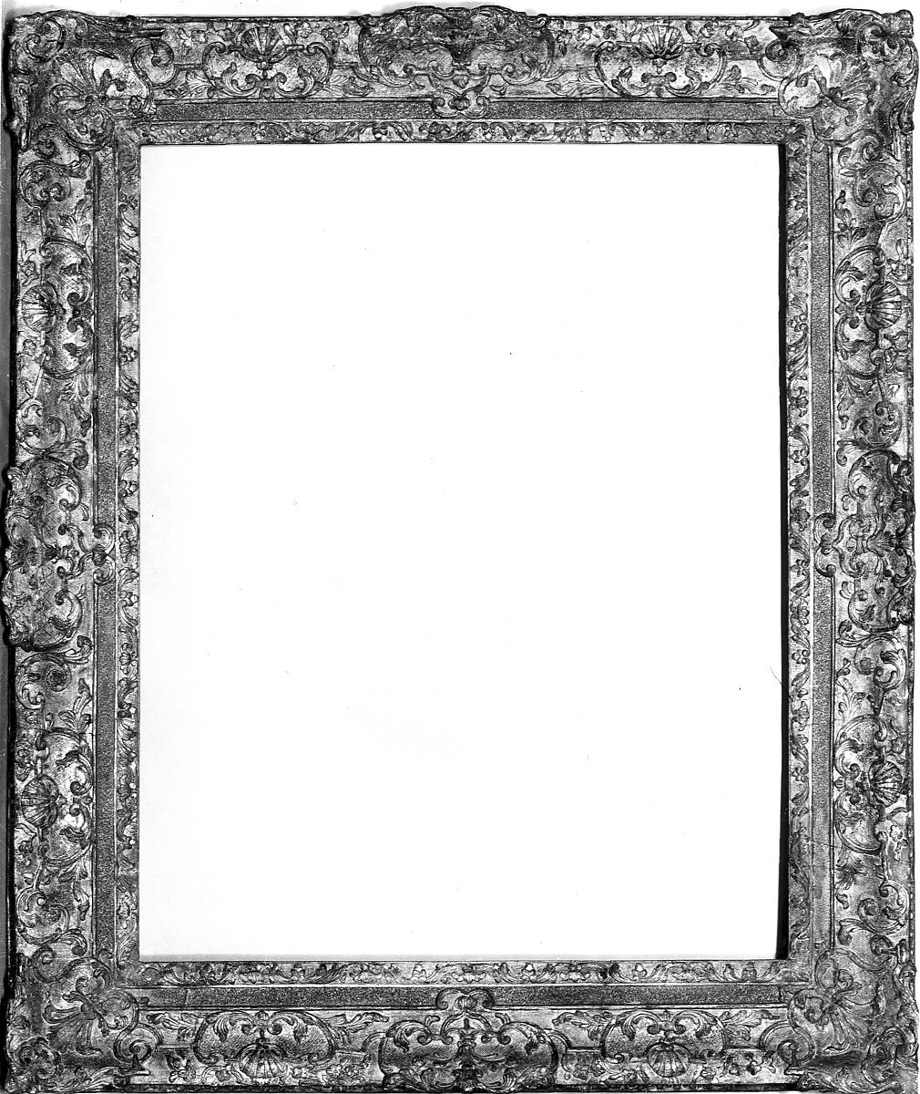 Louis XIV style frame, Carved and gilded wood, enlarged and cut, French 
