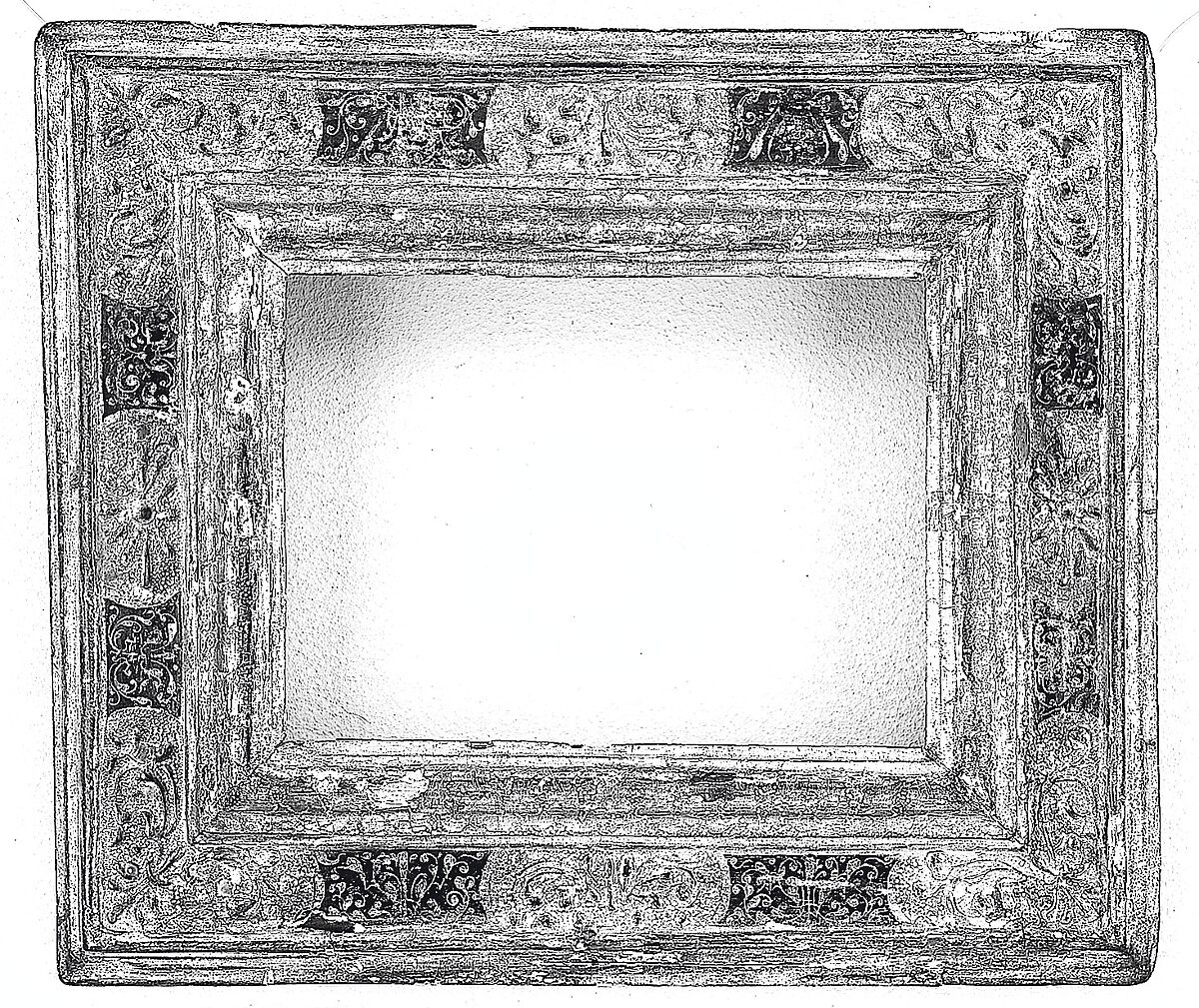 Reverse Cassetta frame (pair with 1975.1.2110), Pine, Southern Italy 