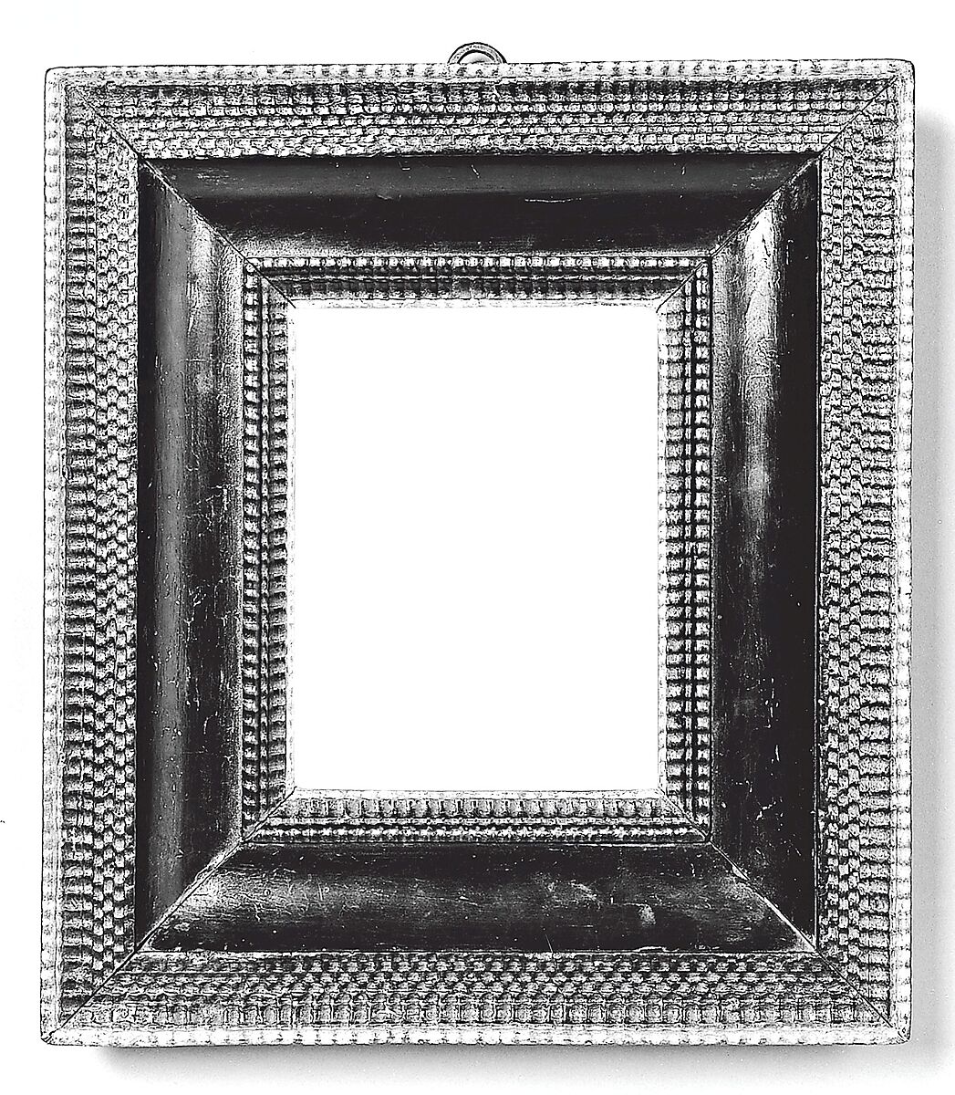 Ripple frame, Pine back frame with applied ebonized pearwood upper moldings., German, Nuremberg 